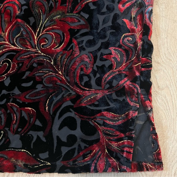 VTG Y2K White Stag Black Burnout Button-Down Shirt with Colorful Velour Patterns - Picture 8 of 9